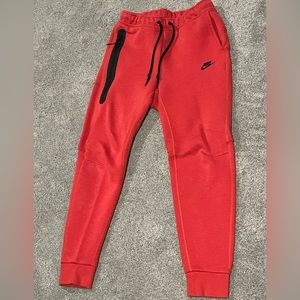 Mens Nike Red Tech Joggers